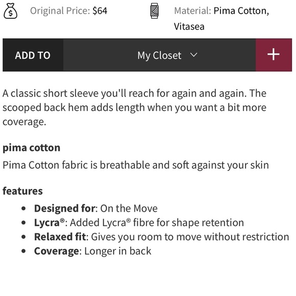 Lululemon Back In Action Tee *Vitasea Size 2 in Cirrus Wash Opal - Picture 10 of 10